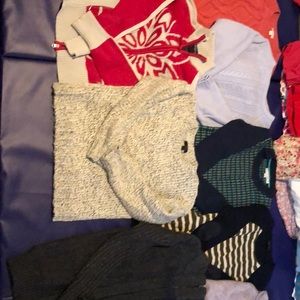 Bundle of 8 sweaters (see description for brands)